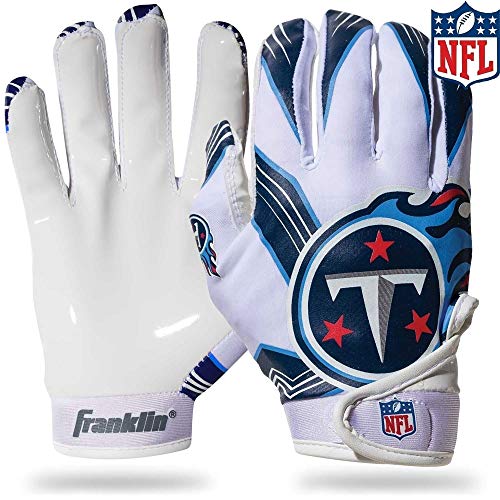 Franklin Sports Tennessee Titans Youth NFL Football Receiver Gloves - S/XS Pair