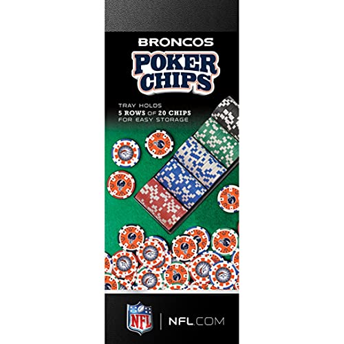 NFL Denver Broncos NFL 100-Piece Poker Chips NFL 100-Piece Poker Chips One Size