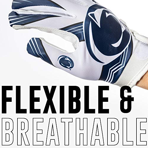 Franklin NCAA Penn State Nittany Lions Youth Football Receiver Gloves - S/XS