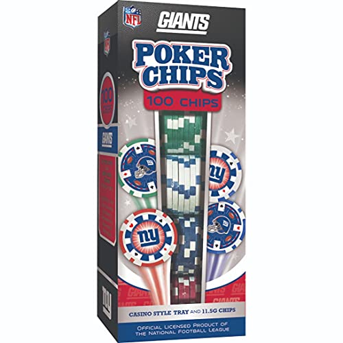 NFL New York Giants Poker Chips, 100 Piece