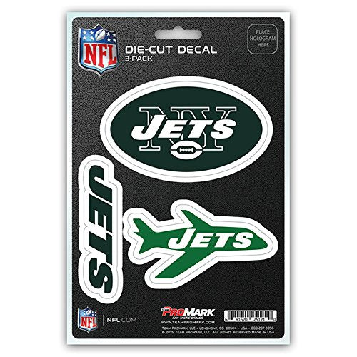 NFL DST3NF21 New York Jets Decal - Pack of 3