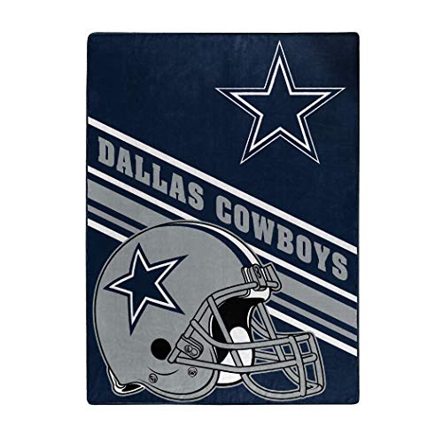 NFL Dallas Cowboys Raschel Throw Blanket, 60" x 80", Slant