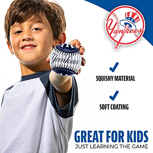 Franklin Sports New York Yankees MLB Team Baseball -Soft Strike Collector Series