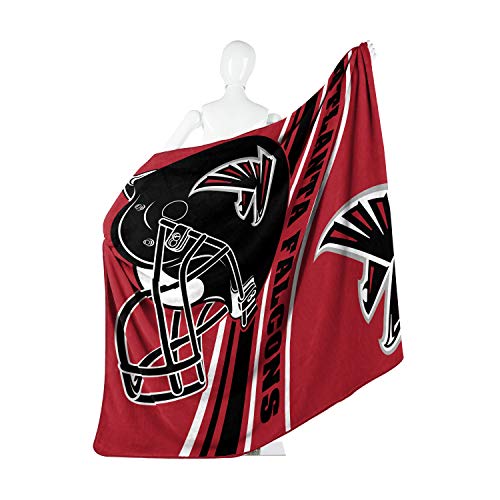 NFL Atlanta Falcons Raschel Throw Blanket, 60" x 80", Slant