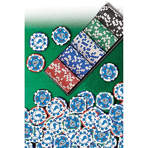 NFL Detroit Lions Poker Chips, 100 Piece, DEL3120