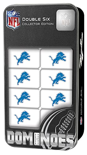 NFL Detroit Lions Collector Edition Double Six Dominoes One Size