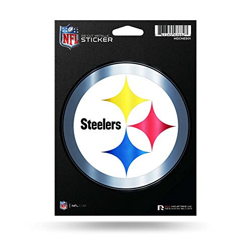 NFL Pittsburgh Steelers Die Cut Metallic Sticker One Size