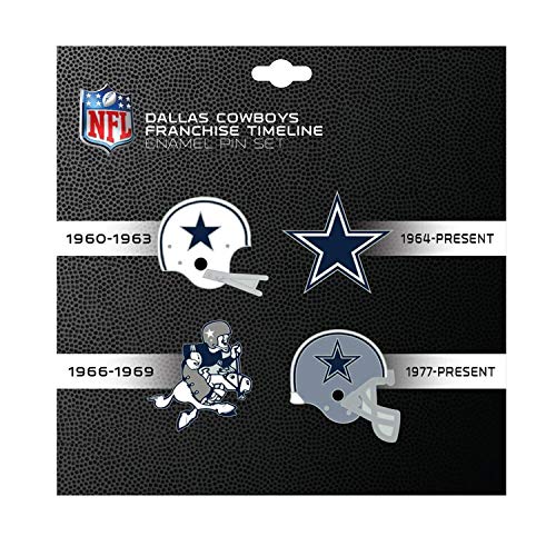 NFL Dallas Cowboys Franchise Timeline Collectible Lapel Pin Set 4-Pack