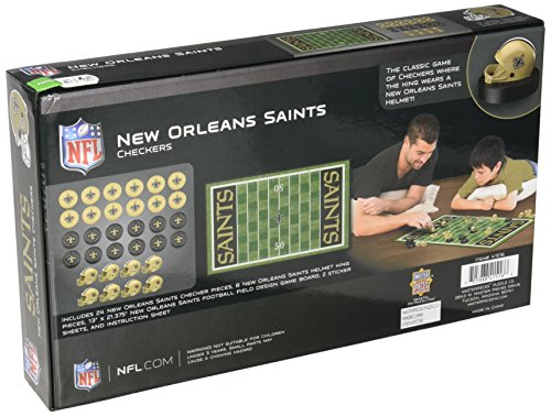 NFL New Orleans Saints Checkers Board Game , 13" x 21"