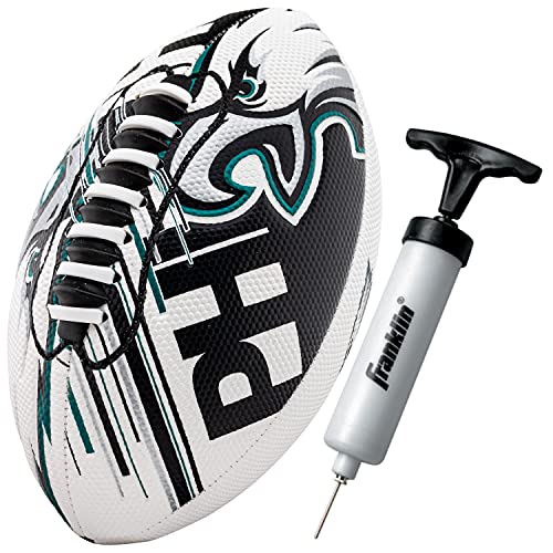 Franklin Sports NFL Philadelphia Eagles Football Youth  8.5" SPACELACE Grip