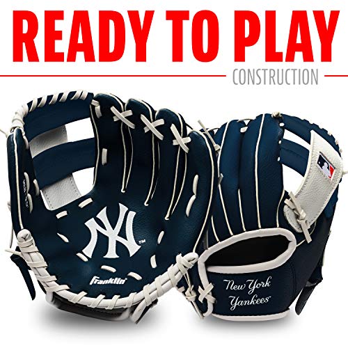 Franklin MLB New York Yankees Youth Teeball Glove and Ball Set 9.5