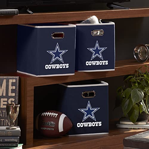 Franklin Sports NFL Dallas Cowboys Collapsible Storage Bin - 11"x10.5"x10.5"