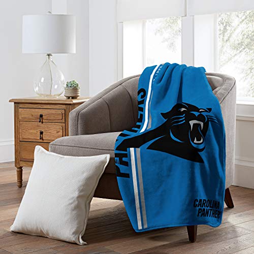 NFL Carolina Panthers 50" x 60" Raschel Restructure Design Blanket One Size