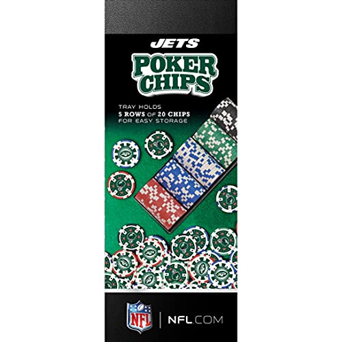 NFL New York Jets 100-Piece Poker Chips, One Size, NYJ3120