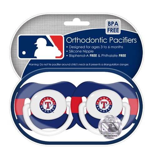 MLB Texas Rangers Orthodontic Pacifier - 2 Pack