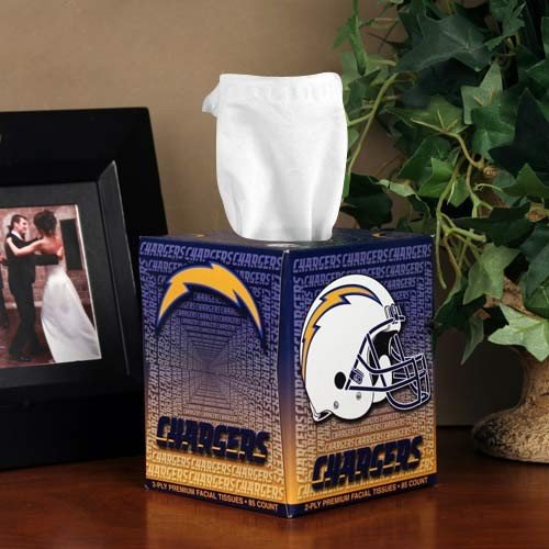 NFL San Diego Chargers Box of Sports Tissues Medium M