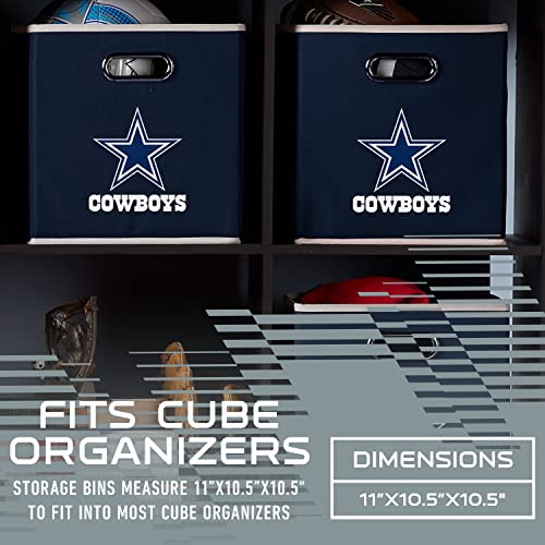 Franklin Sports NFL Dallas Cowboys Collapsible Storage Bin - 11"x10.5"x10.5"