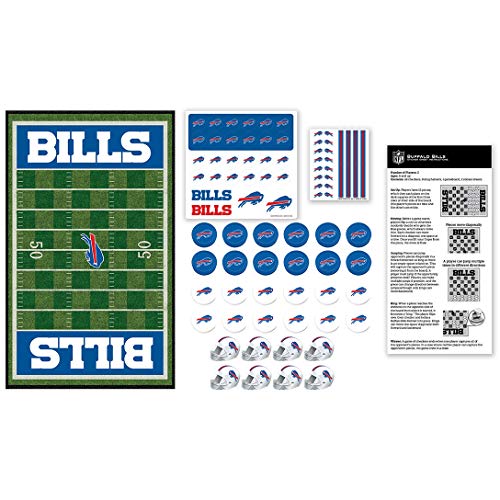 NFL Buffalo Bills Checkers Board Game Set, For 2 Players, Ages 6+