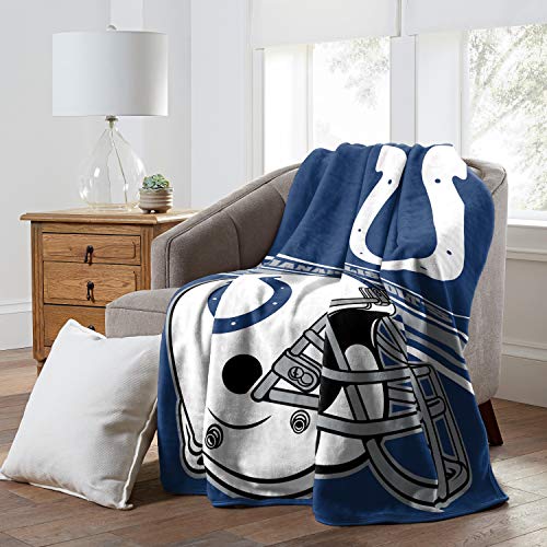 NFL Indianapolis Colts Raschel Throw Blanket, 60" x 80", Slant