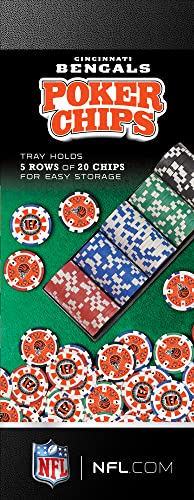 Game Day - NFL Cincinnati Bengals - 100 Piece Poker Chip Set, Casino Style