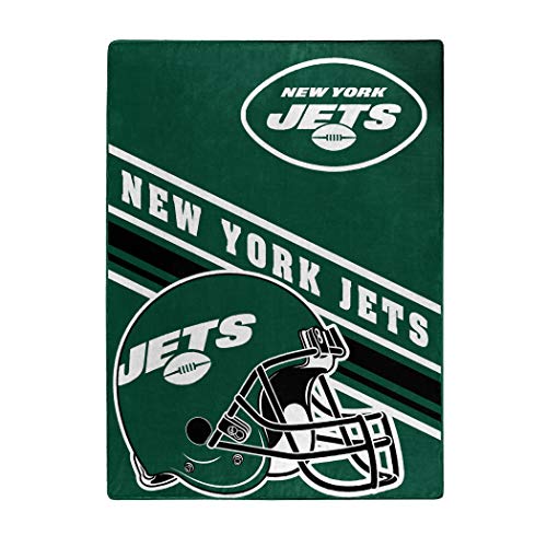 NFL New York Jets Raschel Throw Blanket, 60" x 80", Slant