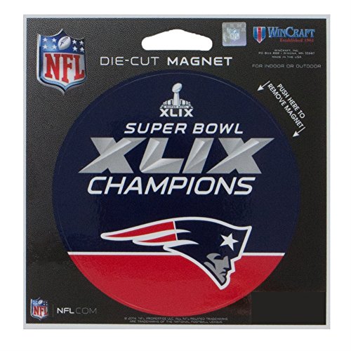 New England Patriots Official NFL 4.5 inch x 6 inch Super Bowl 49 Champions Die