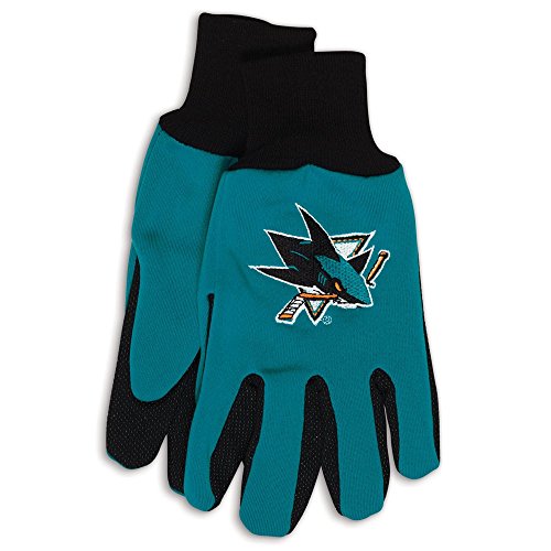 NHL San Jose Sharks Two-Tone Gloves, Green/Black