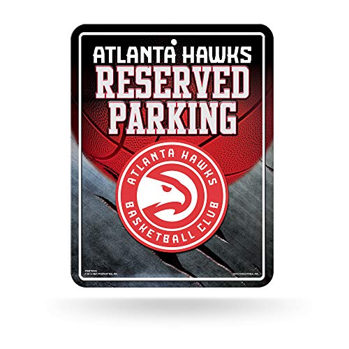 Rico Industries NBA Atlanta Hawks 8.5-Inch by 11-Inch Metal Parking Sign Décor