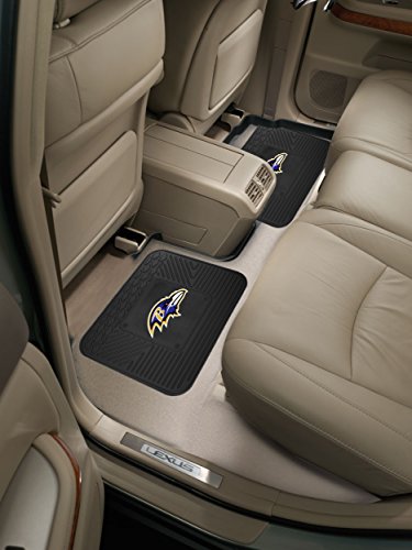 NFL Baltimore Ravens Back Row Utility Car Mats - 2 Piece Set, 14" x 17" One Size