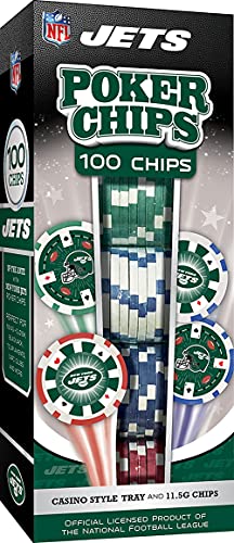 NFL New York Jets 100-Piece Poker Chips, One Size, NYJ3120