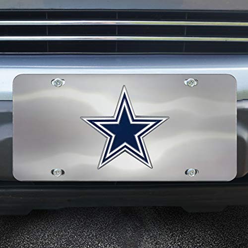 NFL 24531 Dallas Cowboys Stainless Steel Front License Plate 6"x12"