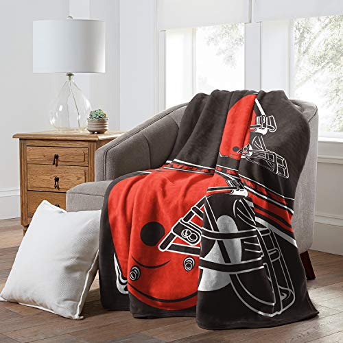 NFL Cleveland Browns Raschel Throw Blanket, 60" x 80", Slant