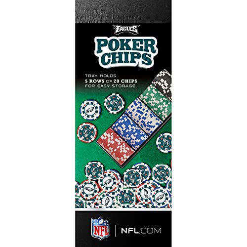 NFL Philadelphia Eagles Poker Chips, 100 Piece