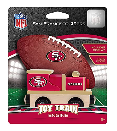 NFL San Francisco 49ers Real Wood Toy Train, For Ages 3+