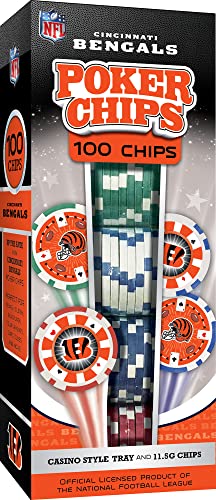 Game Day - NFL Cincinnati Bengals - 100 Piece Poker Chip Set, Casino Style