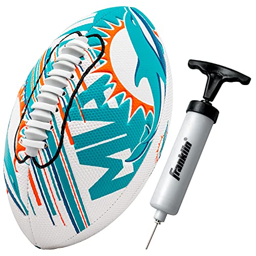 Franklin Sports NFL Miami Dolphins Football - Youth 8.5"  SPACELACE Grip