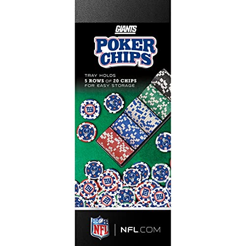 NFL New York Giants Poker Chips, 100 Piece