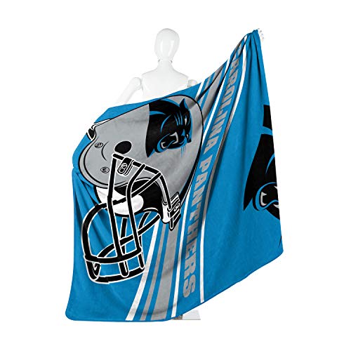 NFL Carolina Panthers Raschel Throw Blanket, 60" x 80", Slant