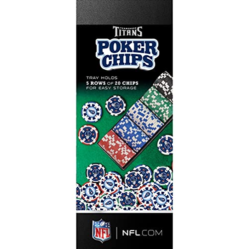 NFL Tennessee Titans 100-Piece Poker Chips, TET3120, One Size