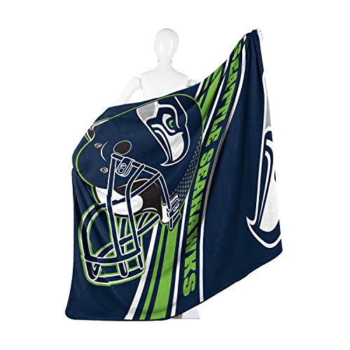 NFL Seattle Seahawks Raschel Throw Blanket, 60" x 80", Slant