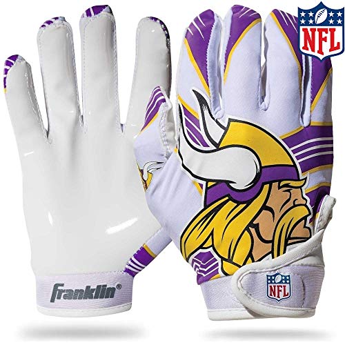 Franklin Sports Minnesota Vikings Youth NFL Football Receiver Gloves - S/XS Pair