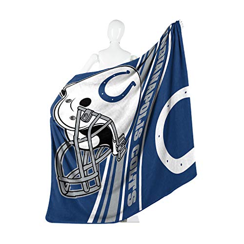 NFL Indianapolis Colts Raschel Throw Blanket, 60" x 80", Slant