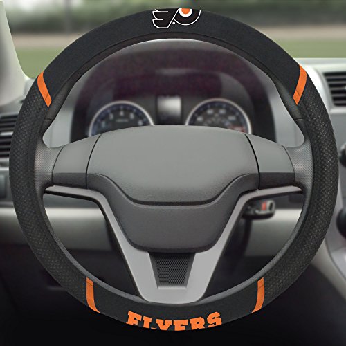 NHL 14882 Philadelphia Flyers Embroidered Steering Wheel Cover 15in. Diameter