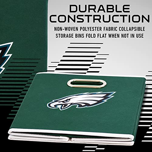 Franklin Sports NFL Philadelphia Eagles Collapsible Storage Bin 11"x10.5"x10.5"