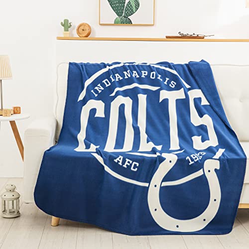 NFL Indianapolis Colts Fleece Throw Blanket, 50" x 60", Campaign