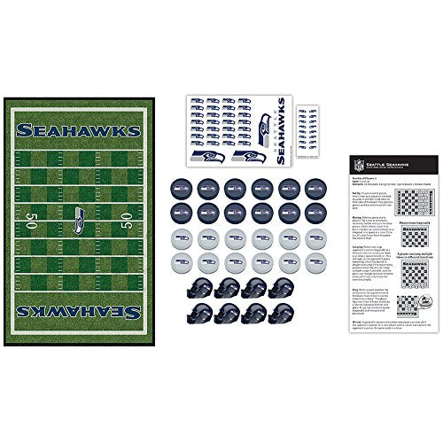 NFL Seattle Seahawks Checkers Board Game Set, For 2 Players, Ages 6+ , 13" x 21"