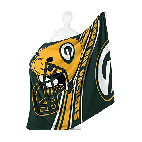 NFL Green Bay Packers Raschel Throw Blanket, 60" x 80", Slant