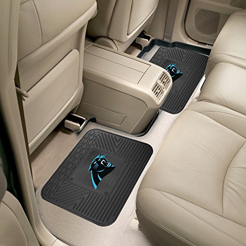 NFL Carolina Panthers Back Row Utility Car Mats - 2 Piece Set, 14" x 17 One Size