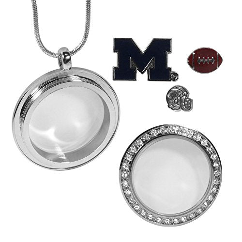 NCAA Womens Michigan Wolverines Locket Necklace 18 inch Team Color