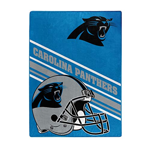 NFL Carolina Panthers Raschel Throw Blanket, 60" x 80", Slant